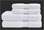 Bath Towels - 100% Cotton Ring Spun Quality 16yarns. Colour : WHITE