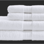 Bath Towels - 100% Cotton Ring Spun Quality 16yarns. Colour : WHITE
