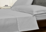 60/40 Cotton- Poly Blend, Percale, T-200 FLAT SHEETS - Colour White - Image 2
