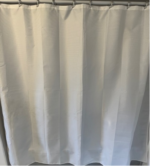 Shower curtain Waffle design 100% Polyester,  Color: White